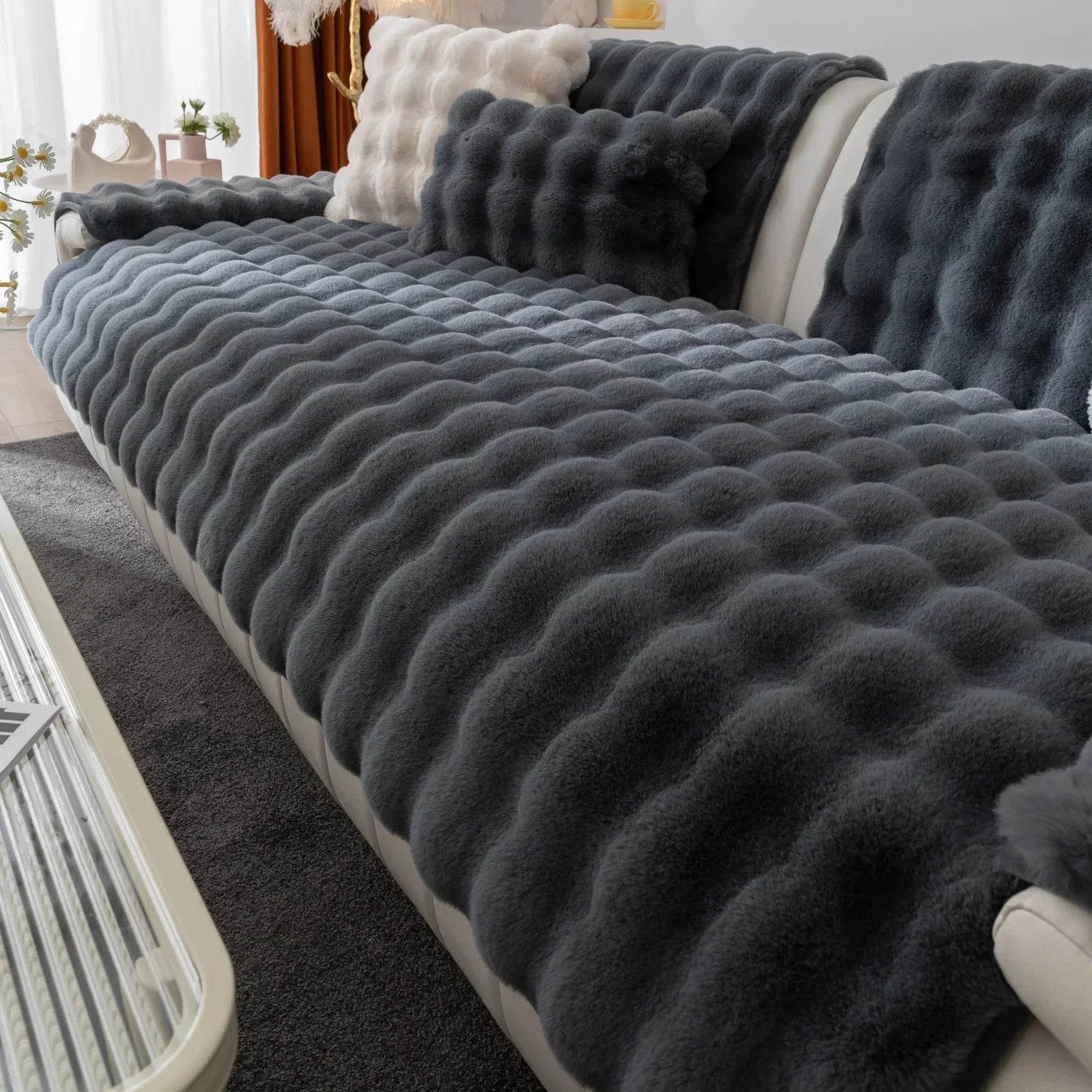 Velvet Couch Cover – Soft, Stylish, and Cat & Dog Proof Couch Throw Cover topspet