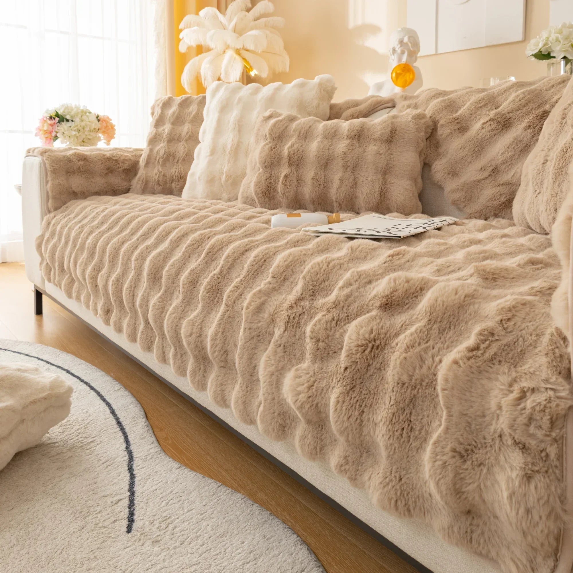 Velvet Couch Cover – Soft, Stylish, and Cat & Dog Proof Couch Throw Cover topspet