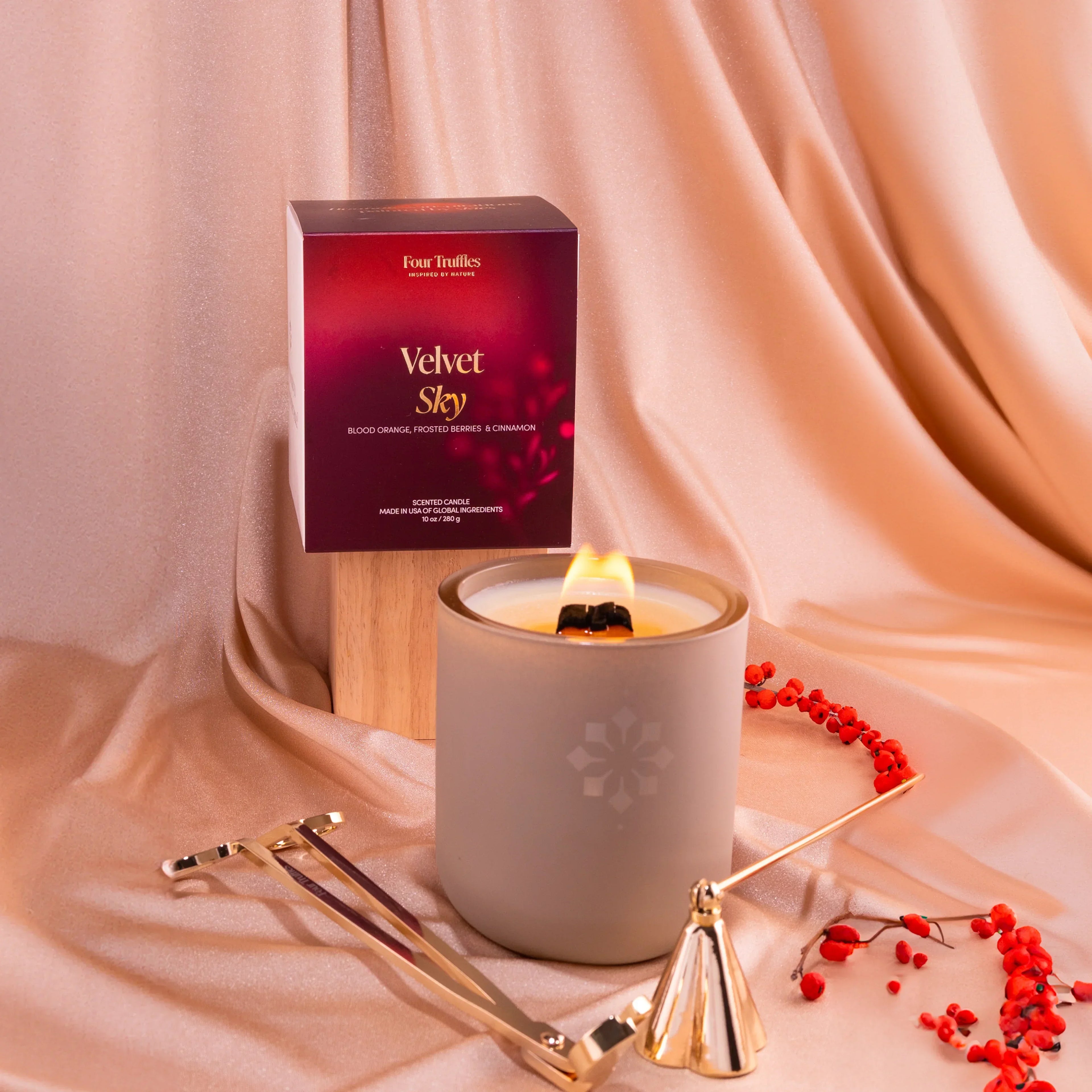 Velvet Sky Candle Four Truffles