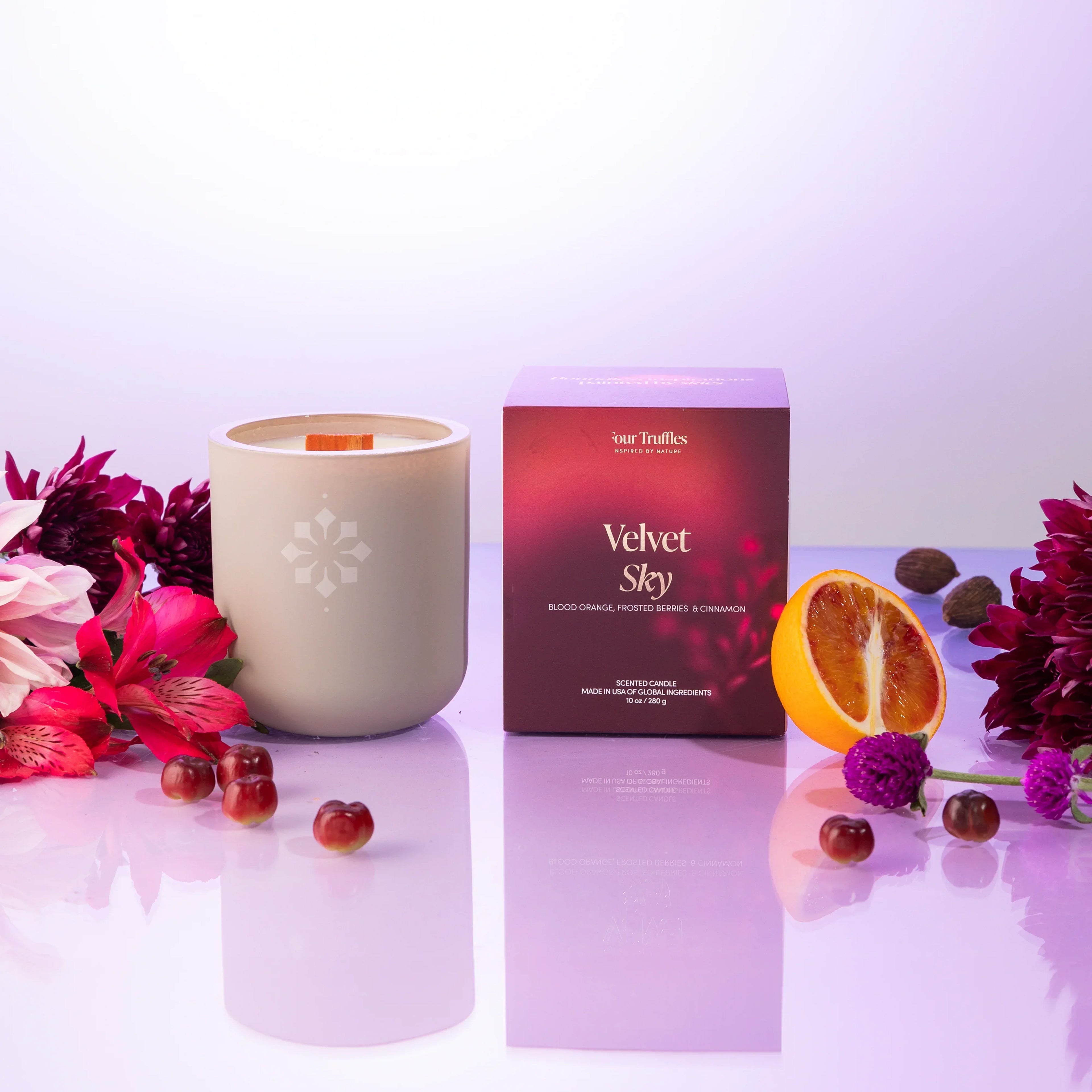 Velvet Sky Candle Four Truffles