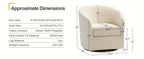 Velvet Swivel Accent Chair with Golden Metal Base, in-use display - House Of Avana