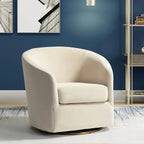 Velvet Swivel Accent Chair with Golden Metal Base, alternate view - House Of Avana