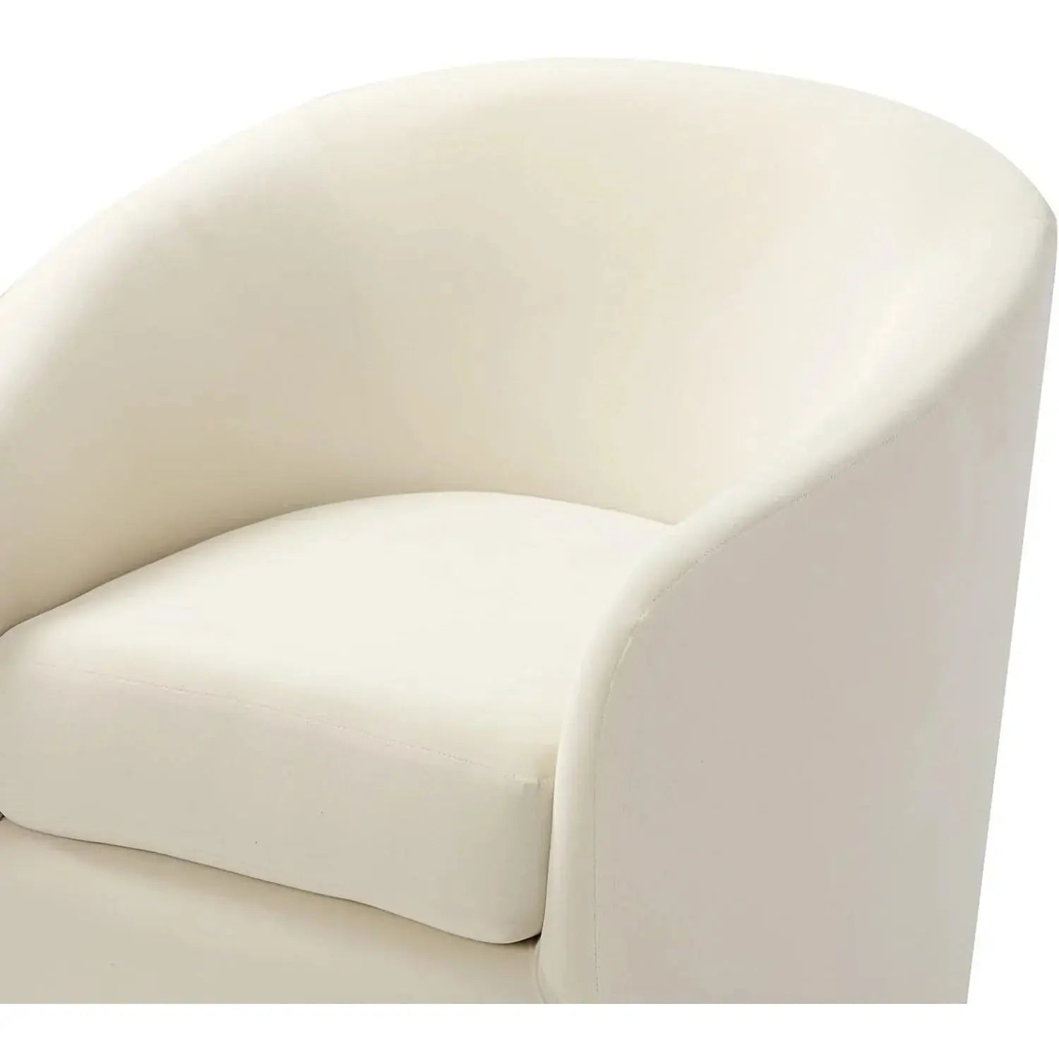 Velvet Swivel Accent Chair with Golden Metal Base, angled view - House Of Avana