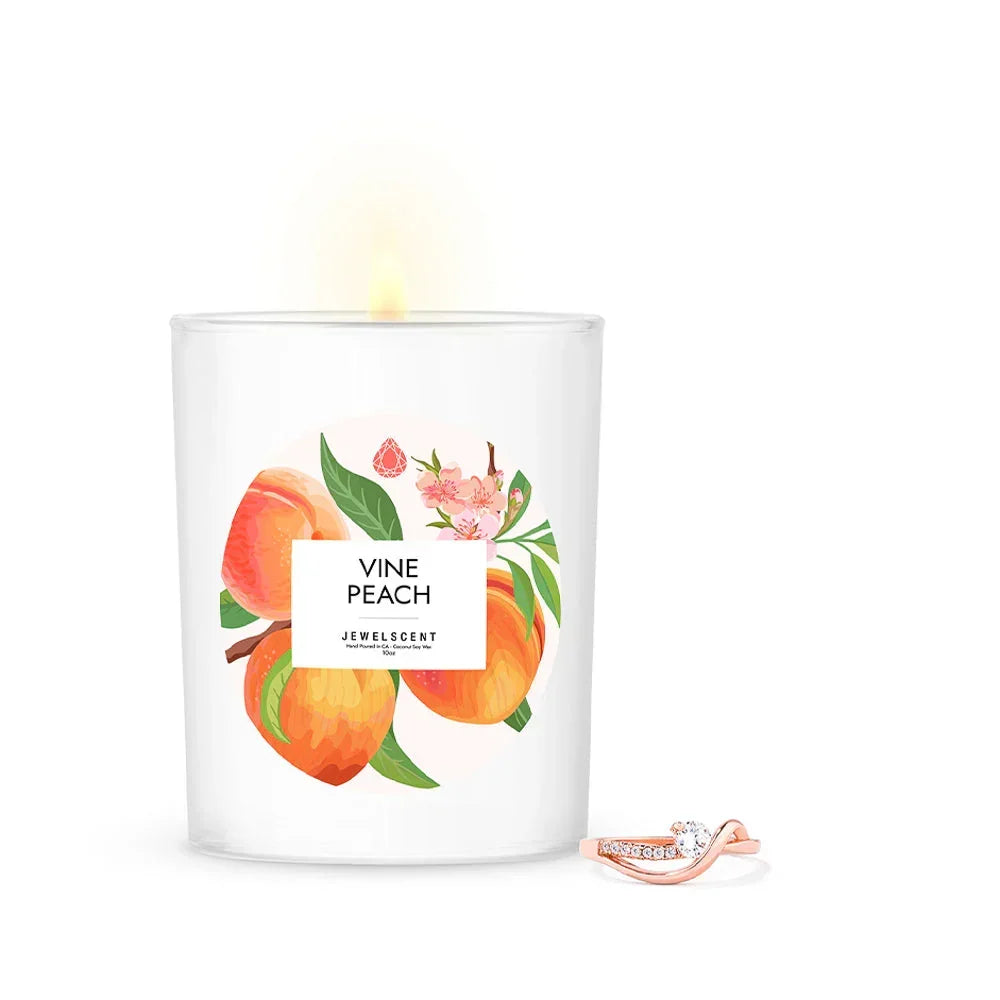 Vine Peach 10oz Signature Jewelry Candle JewelScent