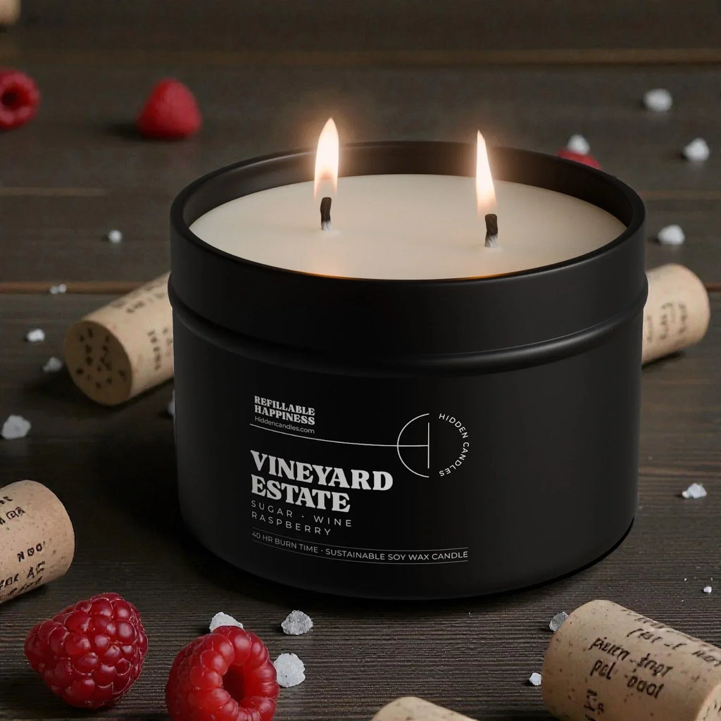 Vineyard Estate Candle 10.6 oz – Red Wine, Raspberry & Vanilla Sugar