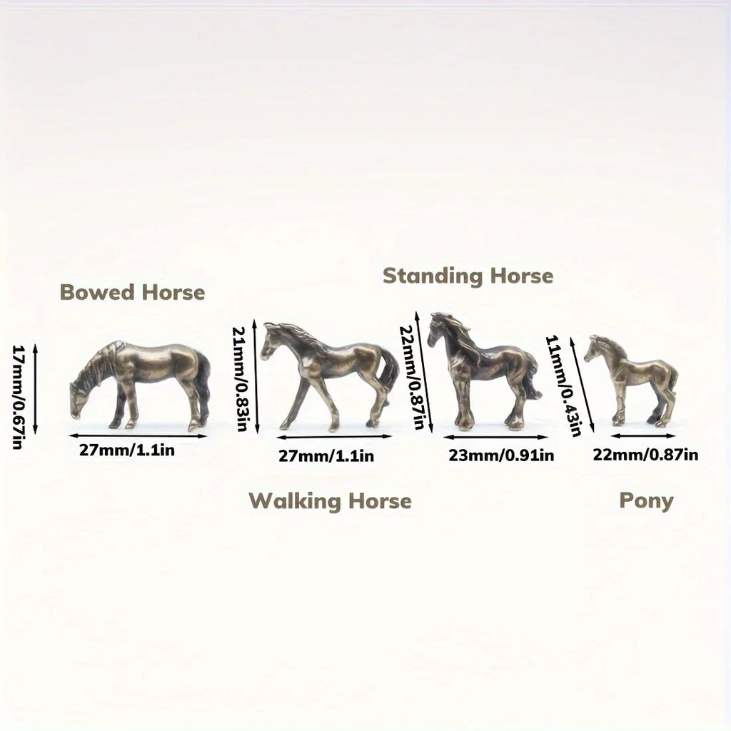 Horse Sculpture - Vintage Bronze Finish, side view - House Of Avana