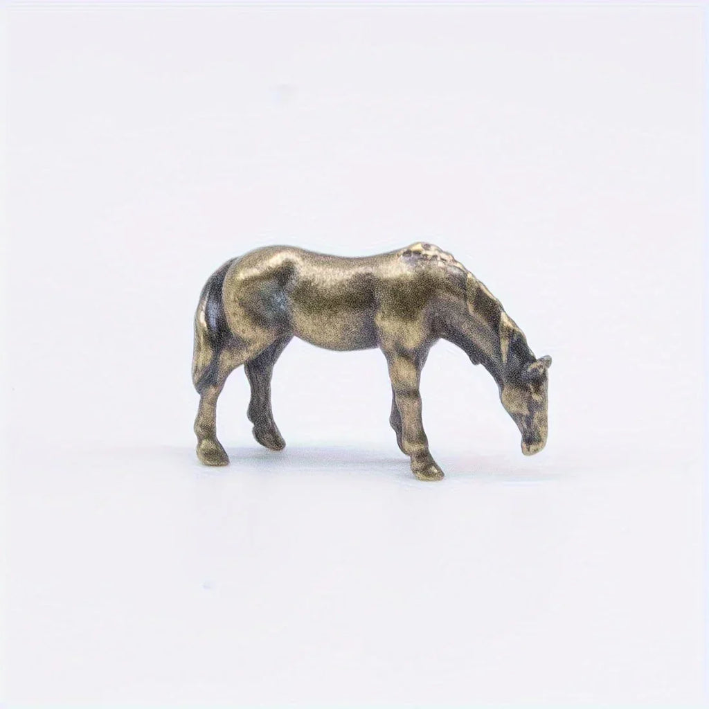 Horse Sculpture - Vintage Bronze Finish, angled view - House Of Avana