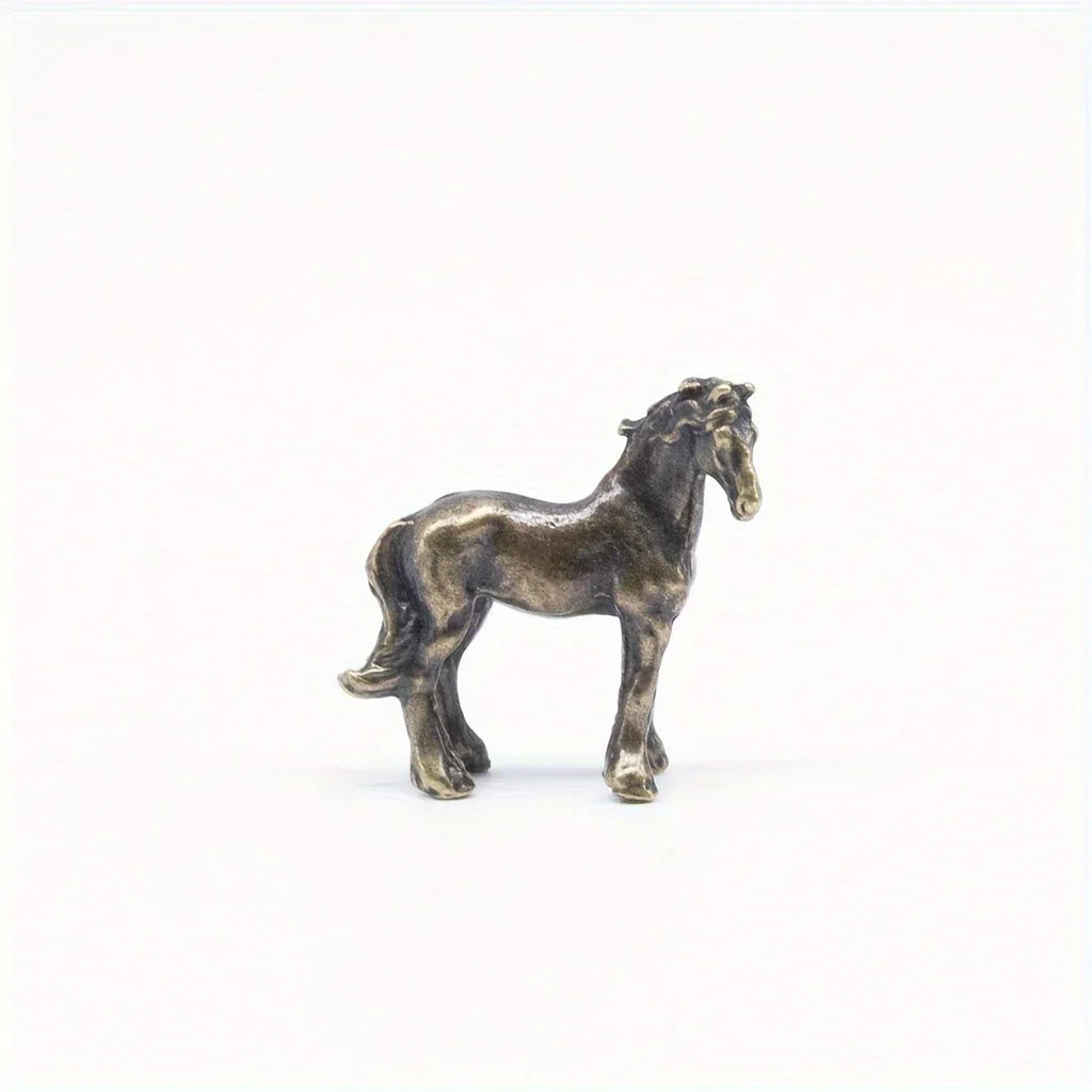 Horse Sculpture - Vintage Bronze Finish, angled view - House Of Avana