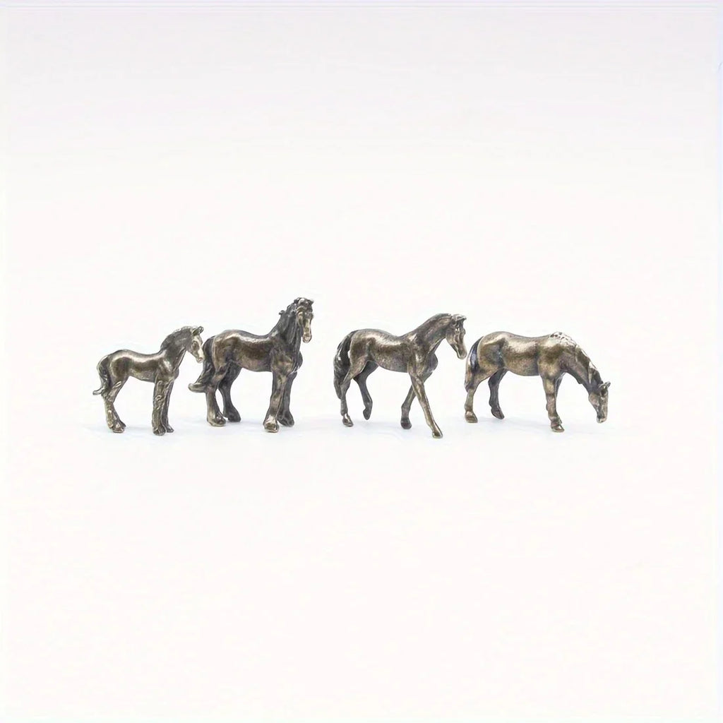 Horse Sculpture - Vintage Bronze Finish, front view - House Of Avana