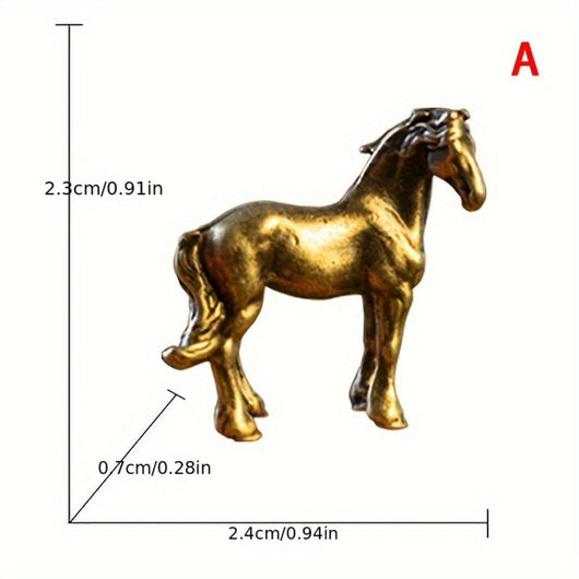Vintage Brass Horse Figurine for Home Decor A - Horse Standing House Of Avana