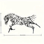 Black Iron Metal Vintage Horse Wall Decor Art - House Of Avana