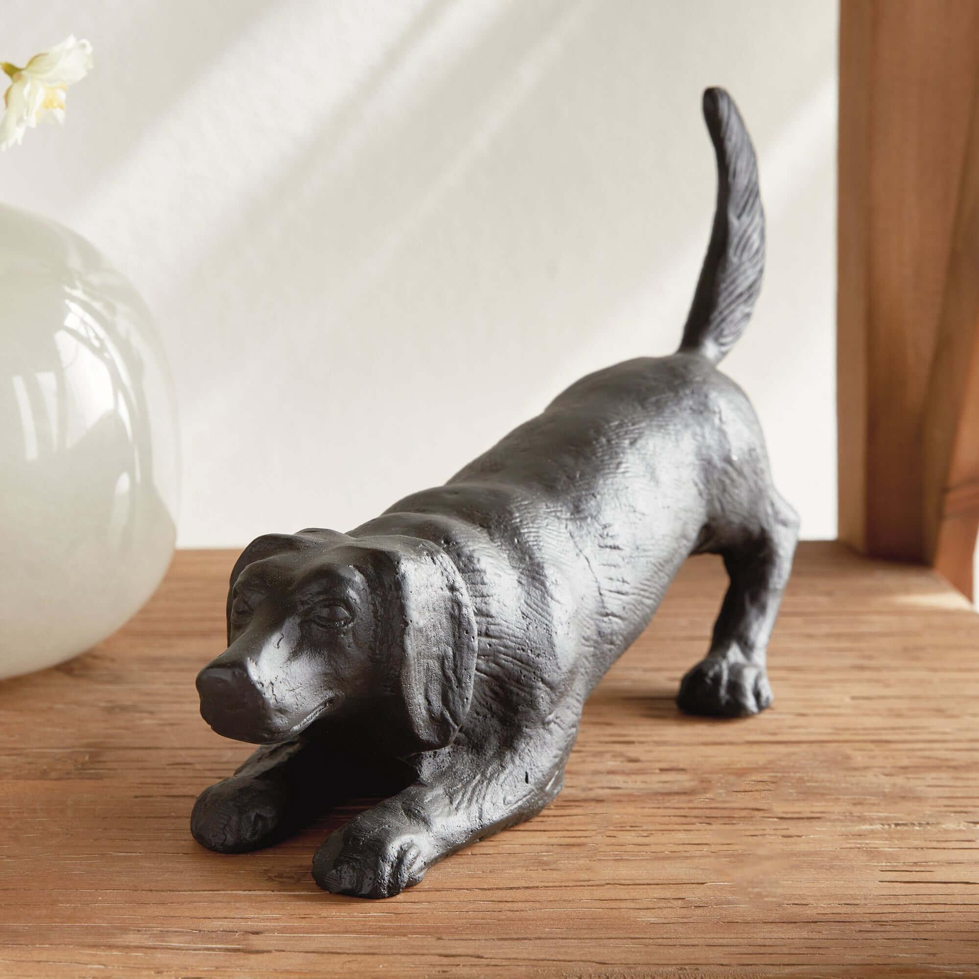 Vintage Metal Playful Dog Sculpture Vintage Shopper