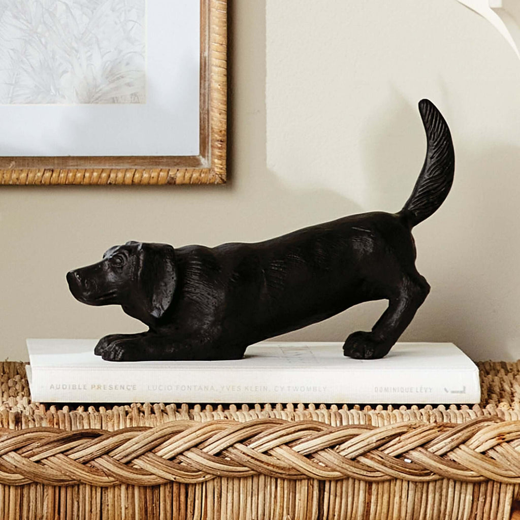 Vintage Metal Playful Dog Sculpture Vintage Shopper