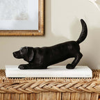 Vintage Metal Playful Dog Sculpture Vintage Shopper