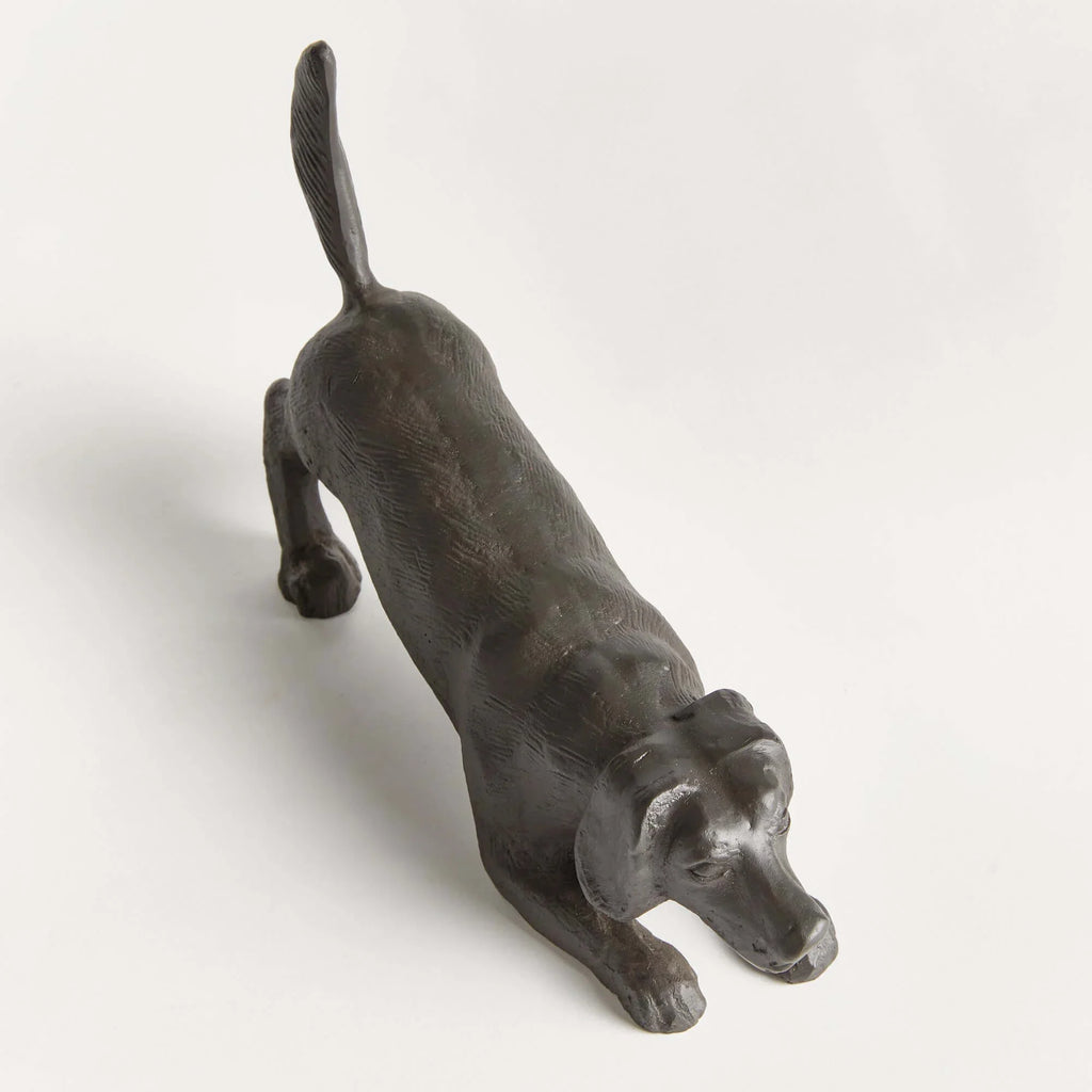 Vintage Metal Playful Dog Sculpture Vintage Shopper