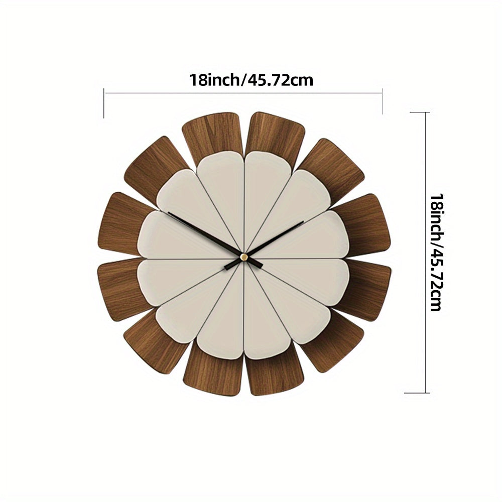 [Vintage Wooden Decor Clock] Decorative Wooden round Wall Clock Artistic Silent Clock Battery Operated Decor for Home 14 16 18 inch Vintage Wooden Clock Home Decor for Kitchen, Living Room, Bedroom, Office House Of Avana