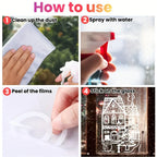 4 Sheets Christmas Window Stickers - Snowhouse & Snowflake Designs, Reusable Plastic Holiday Decorations for Glass Surfaces, Semi-Matte Finish, Perfect for Festive Party Decor, Christmas Decorations, Christmas Window Cling, C House Of Avana