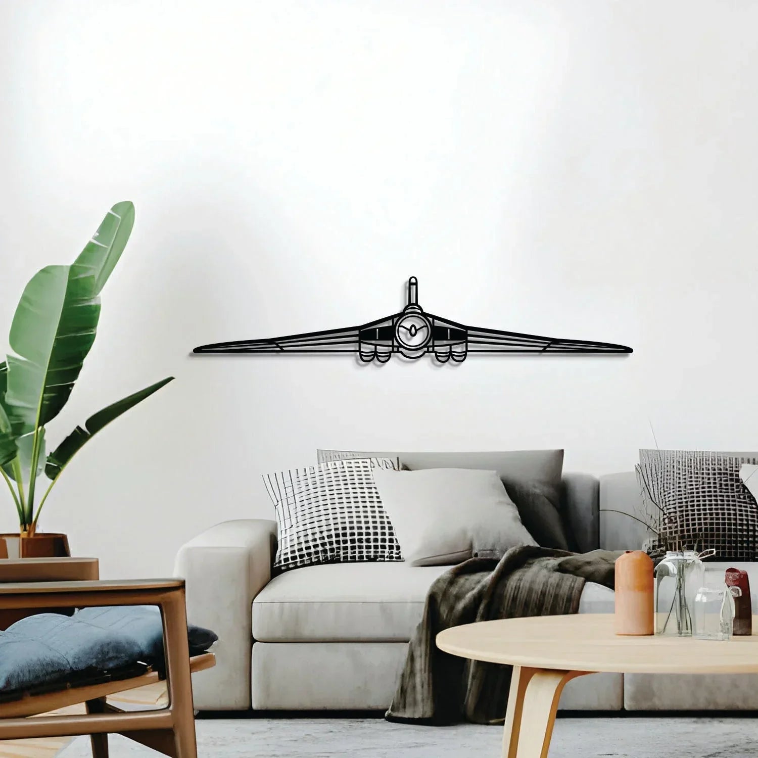 Vulcan Front Metal Aircraft Wall Art - Ncp0609, back view - House Of Avana