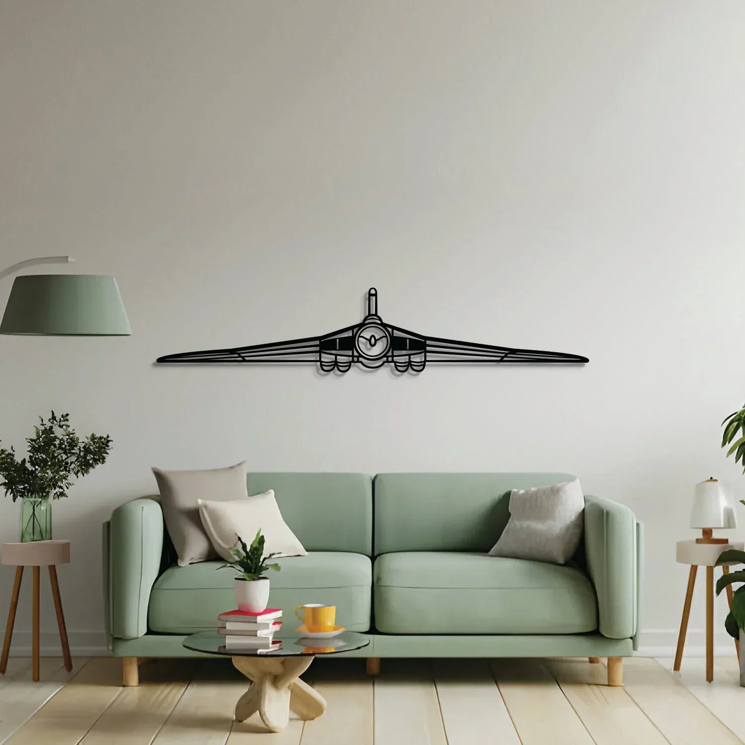 Vulcan Front Metal Aircraft Wall Art - Ncp0609, side view - House Of Avana