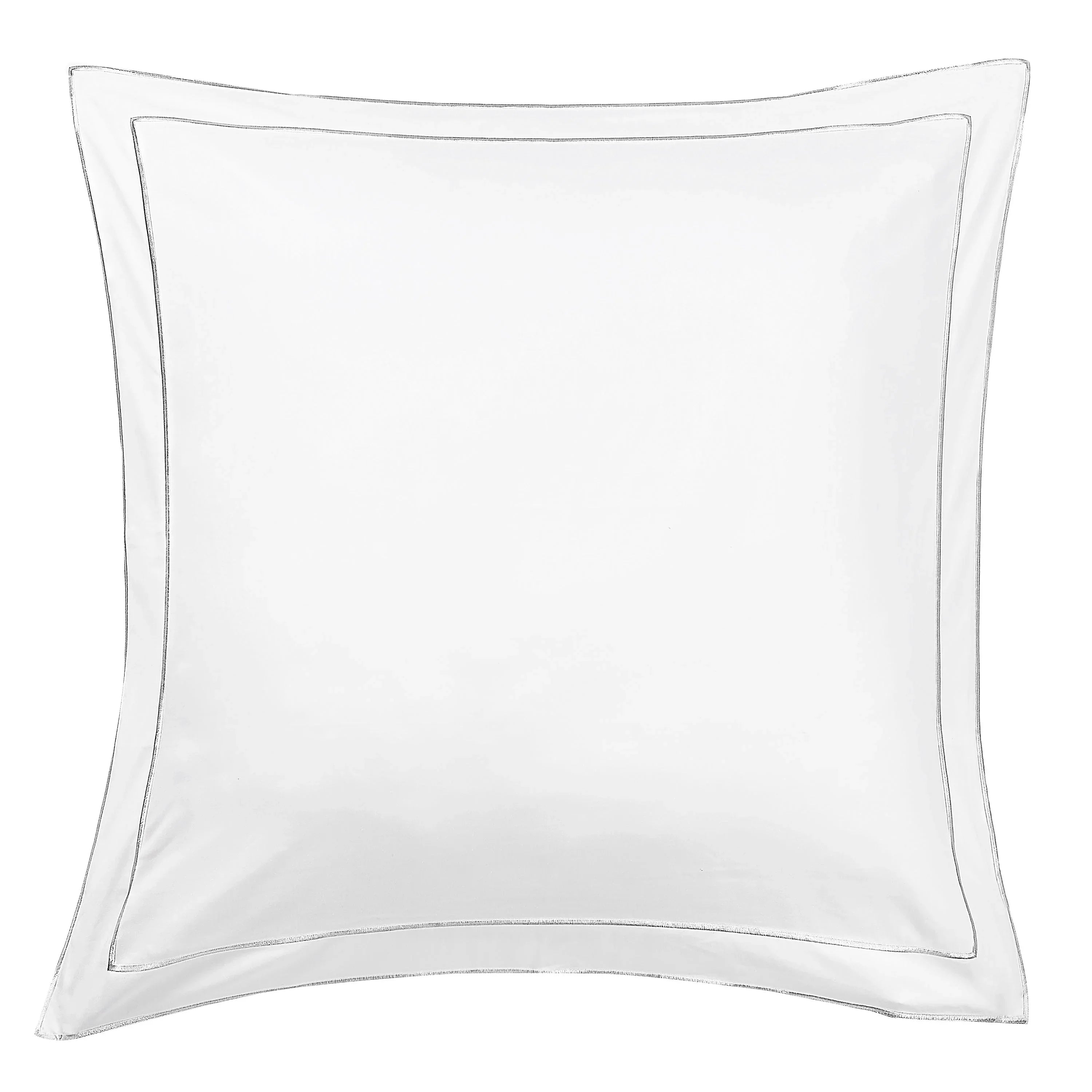 600 Thread Count Framed Sateen Embroidered Cotton Euro Sham Pair Mélange Home