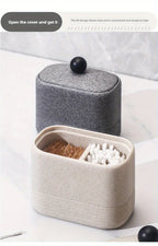 Wabi-Sabi Minimalist Japanese Bathroom Organizer - Elegant Dustproof Storage Box with Lid, Swab Case - Dust-Proof Lid, Compact Vanity Organizer for Bathroom, Living Room, Office - Ideal Christmas Gift for Women, Men, Friends House Of Avana