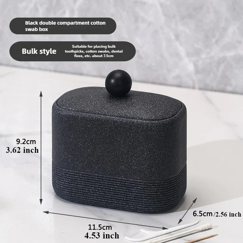 Wabi-Sabi Minimalist Japanese Bathroom Organizer - Elegant Dustproof Storage Box with Lid, Swab Case - Dust-Proof Lid, Compact Vanity Organizer for Bathroom, Living Room, Office - Ideal Christmas Gift for Women, Men, Friends House Of Avana