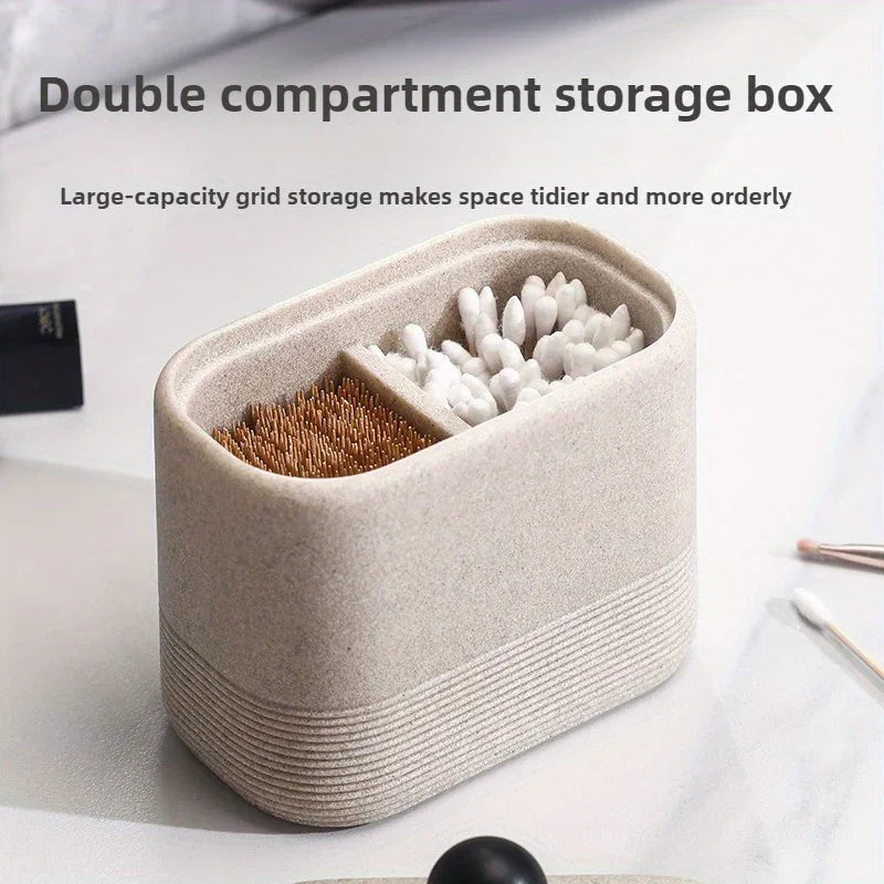 Wabi-Sabi Minimalist Japanese Bathroom Organizer - Elegant Dustproof Storage Box with Lid, Swab Case - Dust-Proof Lid, Compact Vanity Organizer for Bathroom, Living Room, Office - Ideal Christmas Gift for Women, Men, Friends House Of Avana