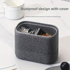 Wabi-Sabi Minimalist Japanese Bathroom Organizer - Elegant Dustproof Storage Box with Lid, Swab Case - Dust-Proof Lid, Compact Vanity Organizer for Bathroom, Living Room, Office - Ideal Christmas Gift for Women, Men, Friends House Of Avana
