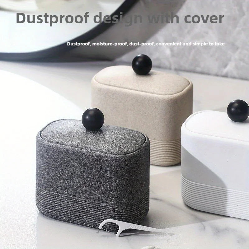 Wabi-Sabi Minimalist Japanese Bathroom Organizer - Elegant Dustproof Storage Box with Lid, Swab Case - Dust-Proof Lid, Compact Vanity Organizer for Bathroom, Living Room, Office - Ideal Christmas Gift for Women, Men, Friends House Of Avana