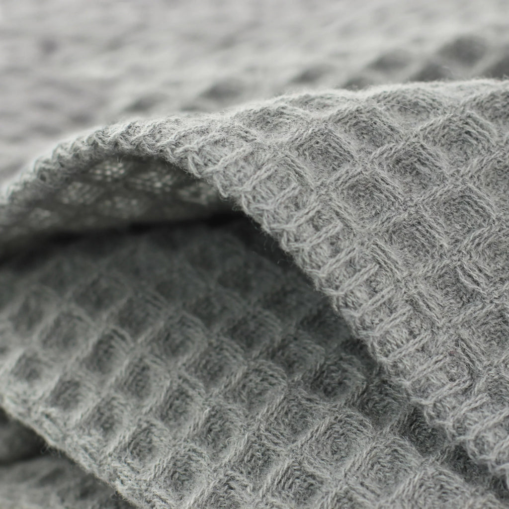 100% Merino Wool Waffle Weave Blanket Mélange Home