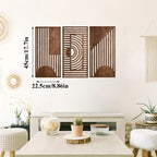 Wall Art - Abstract Geometric Wood, side view - House Of Avana