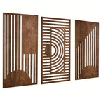Wall Art - Abstract Geometric Wood, top view - House Of Avana