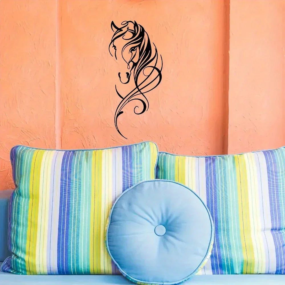 Vintage-inspired Abstract Horse Wall Art Decor, lifestyle image - House Of Avana