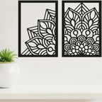 Wall Art - Brown Wood Mandala Panel, lifestyle image - House Of Avana