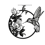 Circular Hummingbird Wall Art Decor, detail shot - House Of Avana