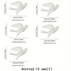 Ceramic Swallow Wall Decor Art with Delicate Design and Natural Color, texture detail - House Of Avana