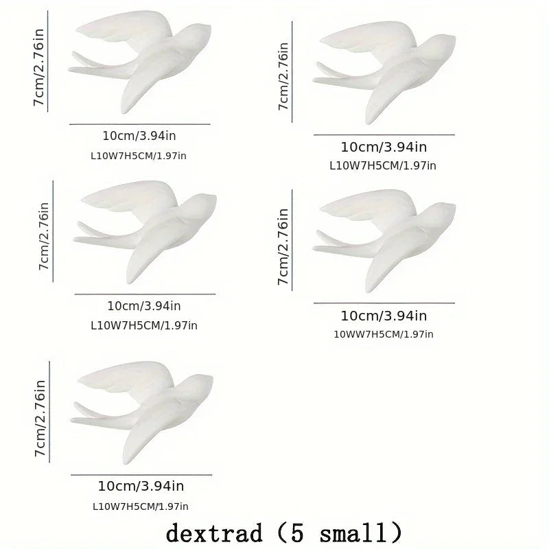 Ceramic Swallow Wall Decor Art with Delicate Design and Natural Color, texture detail - House Of Avana [[SKU:HOA-WAL-405]]
