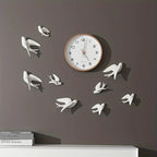 Ceramic Swallow Wall Decor Art with Delicate Design and Natural Color, back view - House Of Avana [[SKU:HOA-WAL-405]]