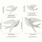 Ceramic Swallow Wall Decor Art with Delicate Design and Natural Color, detail shot - House Of Avana [[SKU:HOA-WAL-405]]