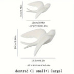 Ceramic Swallow Wall Decor Art with Delicate Design and Natural Color, angled view - House Of Avana