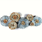 Multi-color Distressed Flower Metal Wall Art - House Of Avana