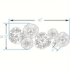 Multi-color Distressed Flower Metal Wall Art - House Of Avana