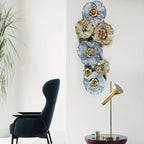 Multi-color Distressed Flower Metal Wall Art - House Of Avana