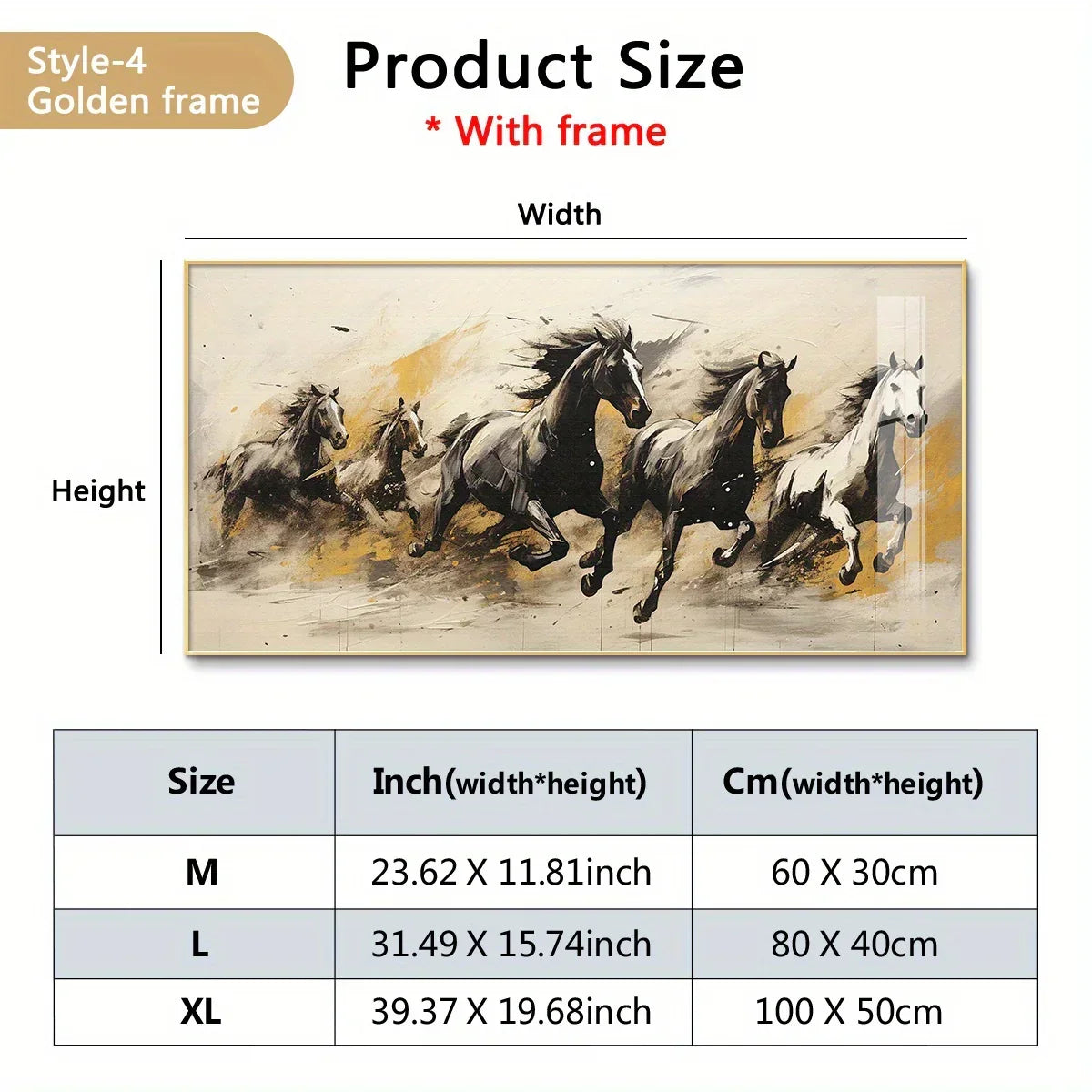 Hd Printed Horse Wall Art Canvas Painting, Paintings for Living Room Wall Home Decor (with Frame),... - House Of Avana