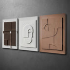 Wall Art - Modern Abstract Neutral Horizontal, angled view - House Of Avana