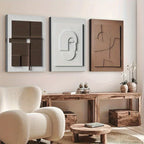 Wall Art - Modern Abstract Neutral Horizontal, angled view - House Of Avana