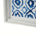 Modern Blue and White Hanging Sculptures Set of 2 - 12.5" x 24.5" - Wall Art Decor for Home Renovation - House Of Avana