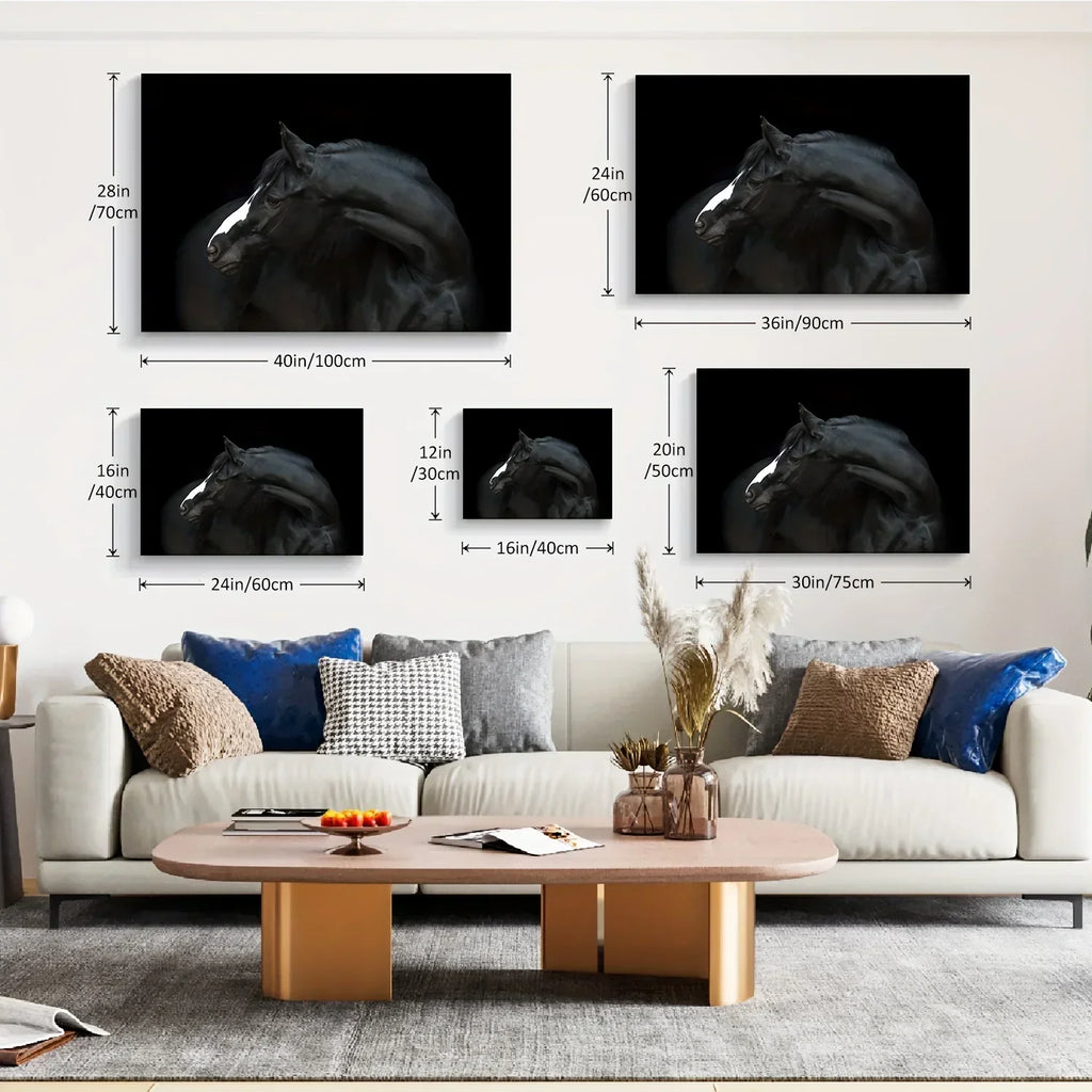 Sorrowful Steed Canvas Wall Art Poignant Equestrian Print for Vintage Home Decor Various Sizes for... - House Of Avana