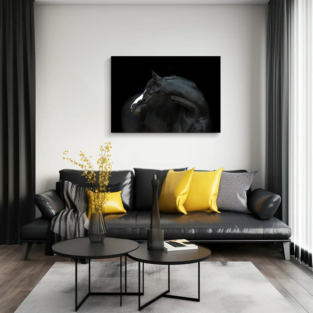 Sorrowful Steed Canvas Wall Art Poignant Equestrian Print for Vintage Home Decor Various Sizes for... - House Of Avana