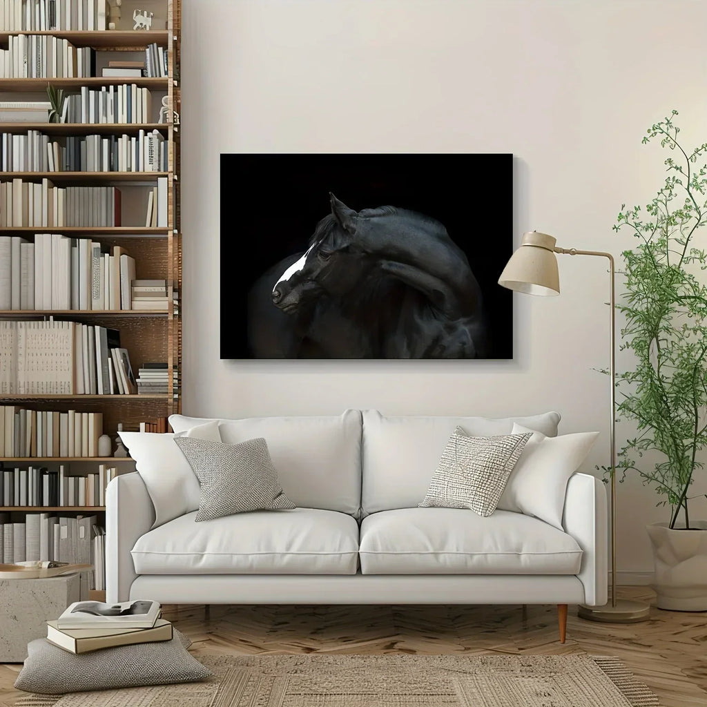 Sorrowful Steed Canvas Wall Art Poignant Equestrian Print for Vintage Home Decor Various Sizes for... - House Of Avana
